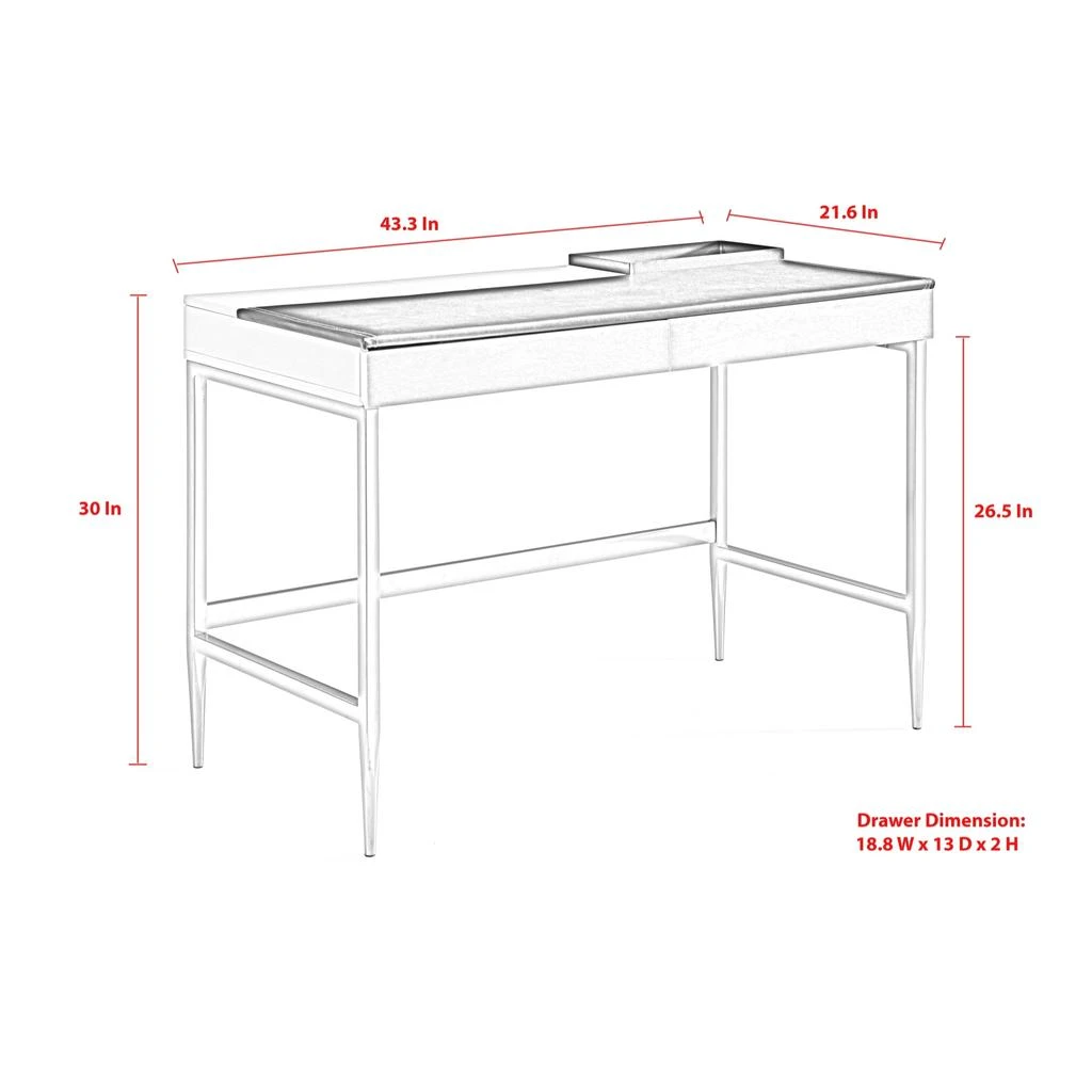 商品Loft Lyfe|Loft Lyfe Duane Writing Desk,价格¥1234,第5张图片详细描述