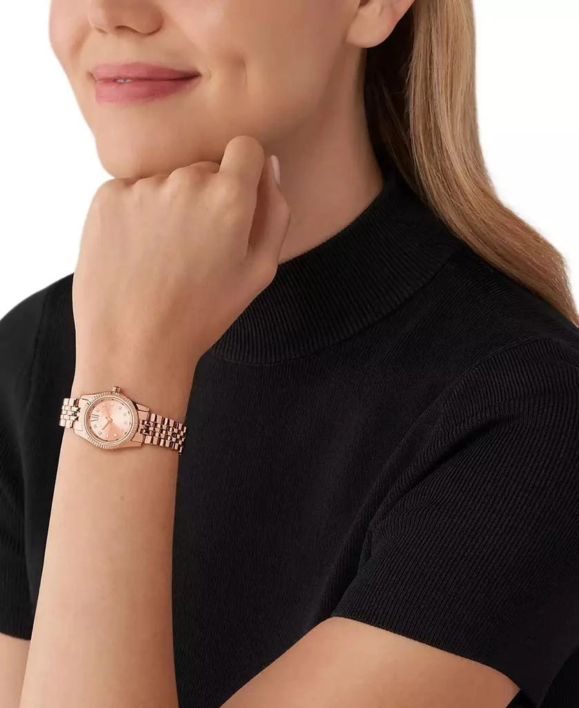 商品Michael Kors|Women's Lexington Three-Hand Rose Gold-Tone Stainless Steel Watch 26mm,价格¥1684,第3张图片详细描述