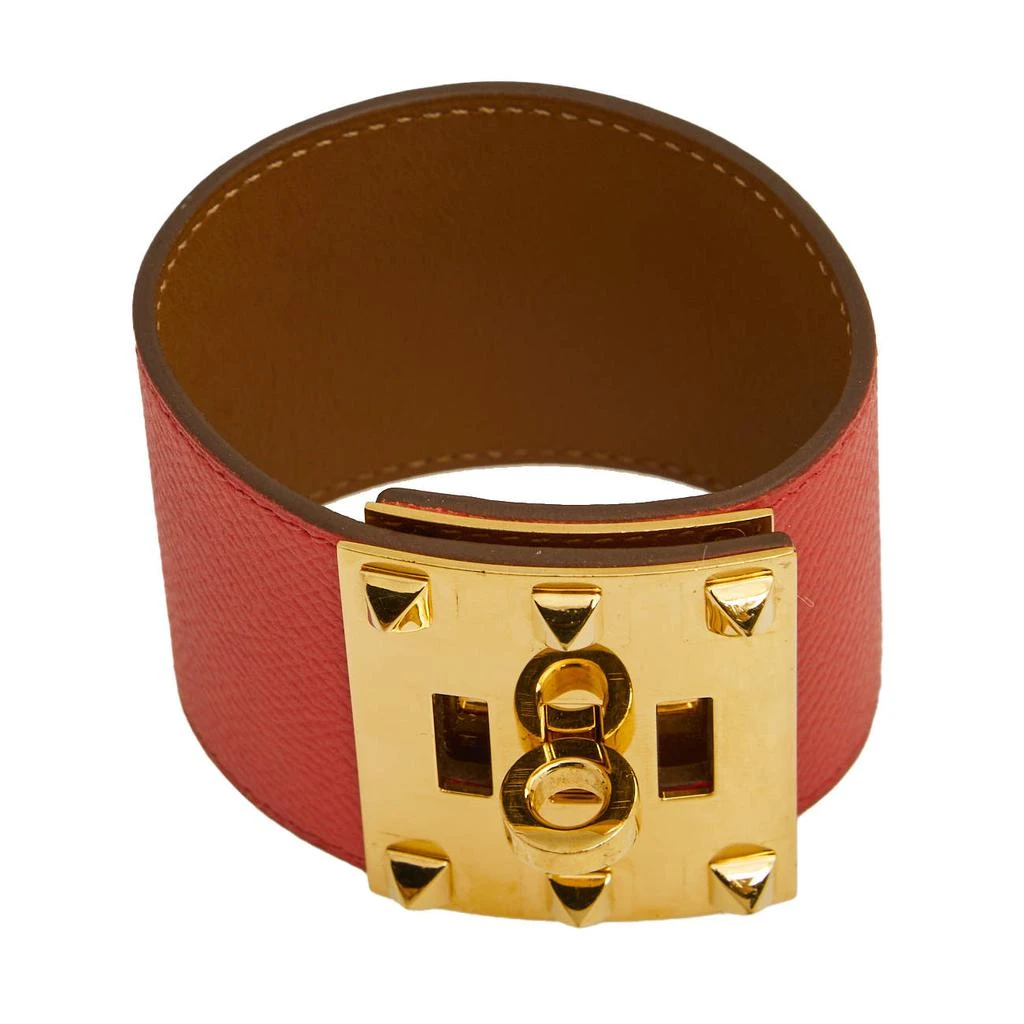 商品[二手商品] Hermes|Hermes Kelly Dog Epsom Leather Gold Tone Metal Bracelet S,价格¥3249,第5张图片详细描述