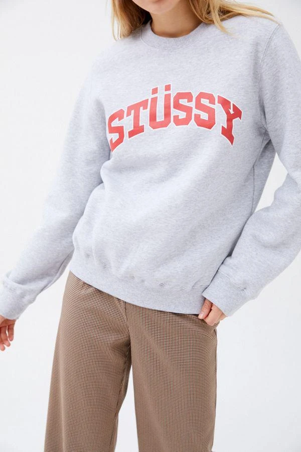 商品STUSSY|Stussy Arch Logo Crew Neck Sweatshirt,价格¥378,第3张图片详细描述