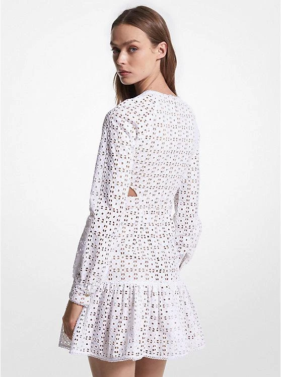 商品Michael Kors|Cotton Eyelet Cutout Mini Dress,价格¥774,第2张图片详细描述