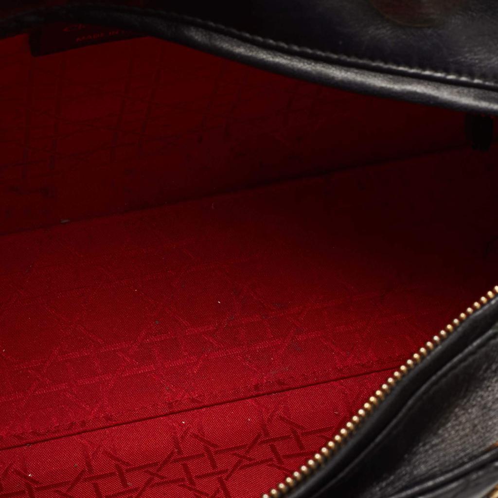 Dior Black Cannage Leather Large Lady Dior Tote商品第7张图片规格展示