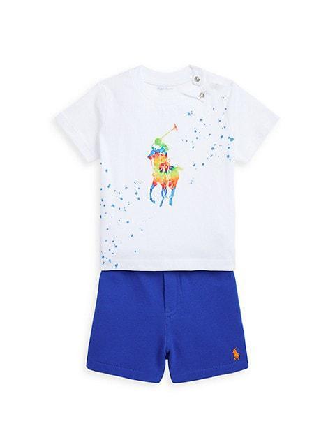 商品Ralph Lauren|Baby Boy's 2-Piece Tie-Dye T-Shirt & Shorts Set,价格¥414,第1张图片
