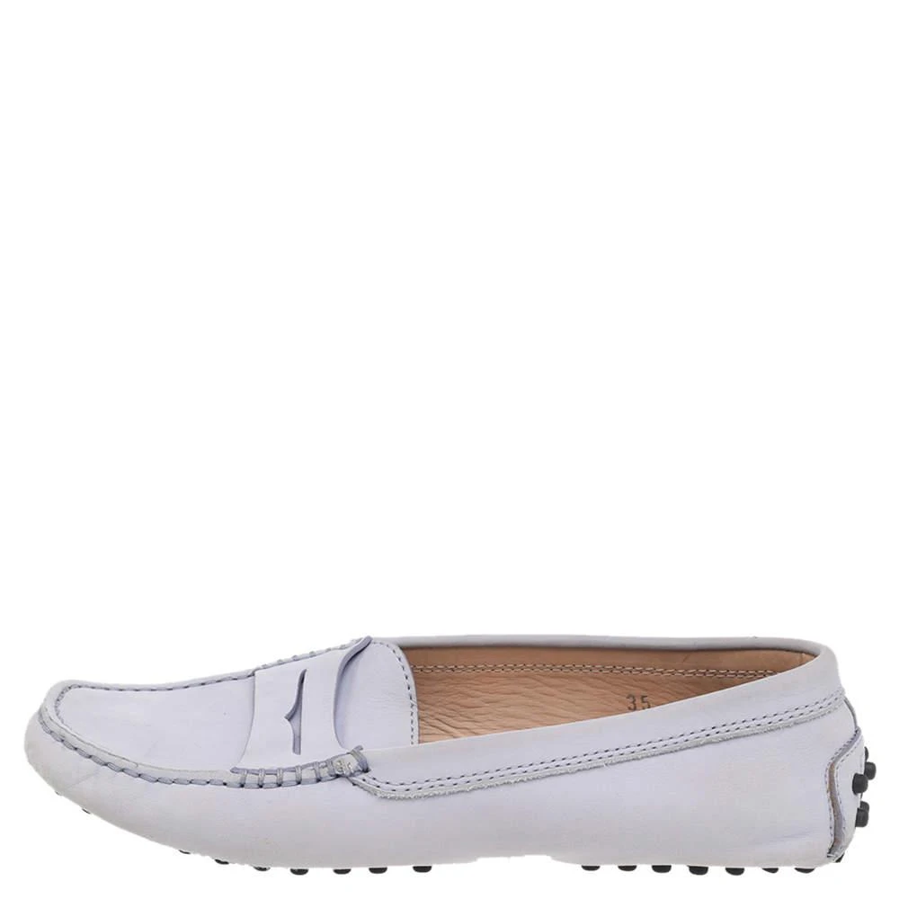 商品[二手商品] Tod's|Tod's Grey Nubuck Leather Penny Slip On Loafers Size 35,价格¥1434,第2张图片详细描述