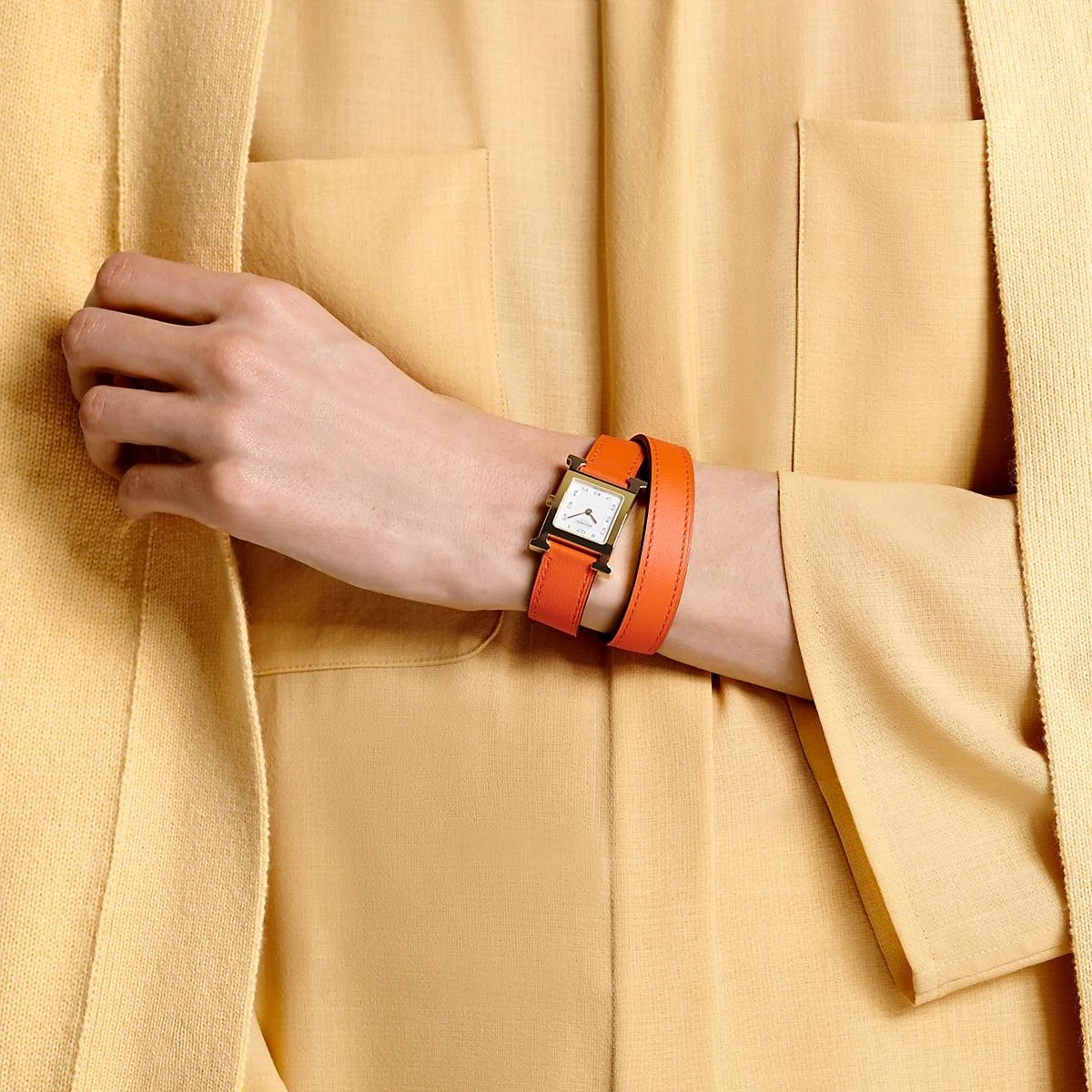 【预售】 爱马仕 24秋冬 女士 手表带 Bracelet pour Heure H Petit modèle 25 mm, double tour WKB0046WK93107 商品