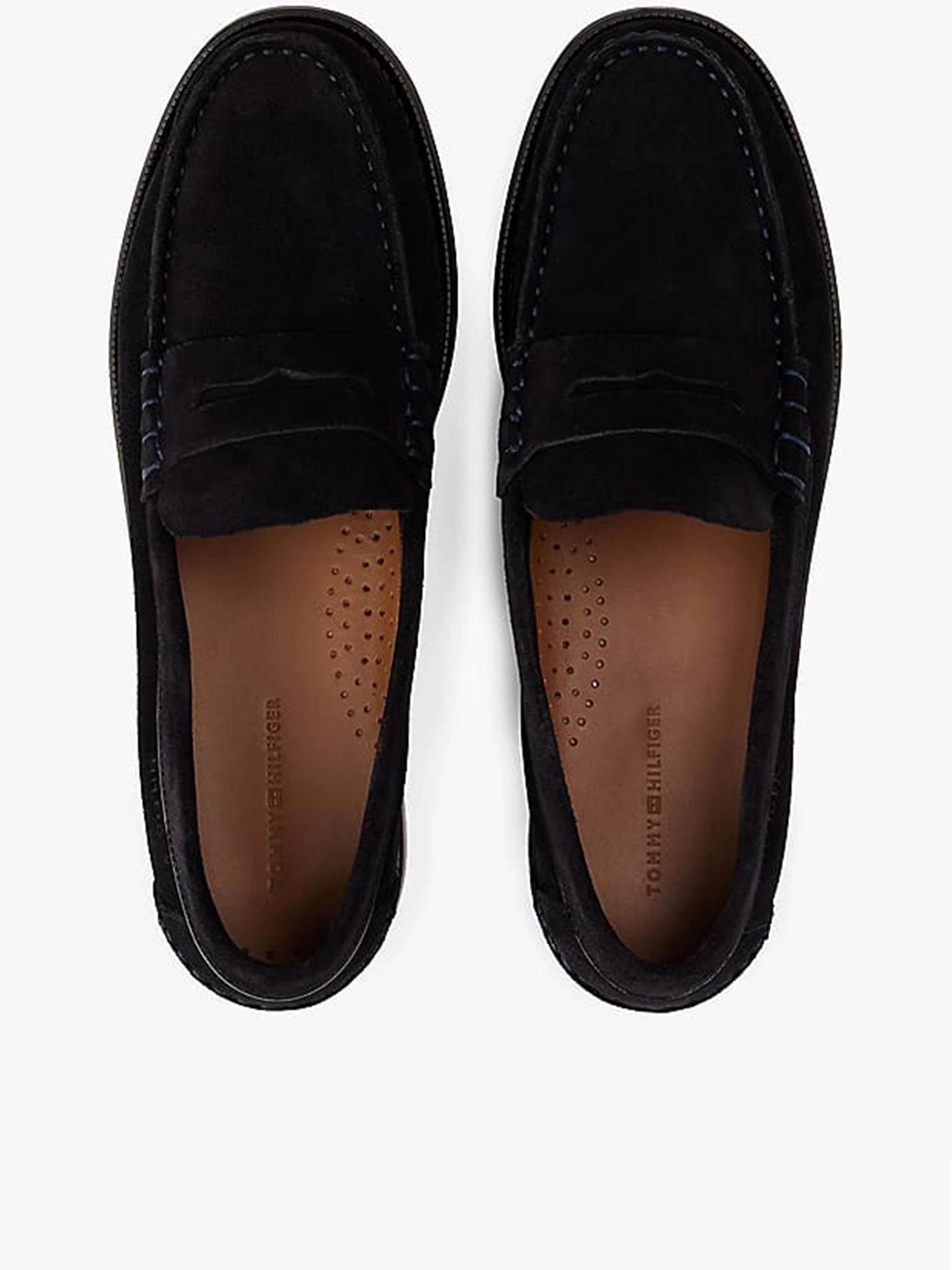 商品Tommy Hilfiger|Tommy Hilfiger 男士商务休闲鞋 FM0FM05363DW5 蓝色,价格¥1452,第4张图片详细描述