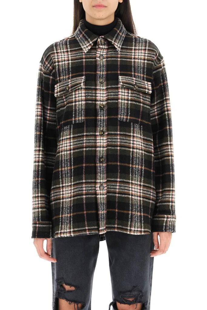 商品Isabel Marant|Isabel Marant Etoile &#39;Ebbaz&#39; Checkered Flannel Overshirt,价格¥2129,第2张图片详细描述