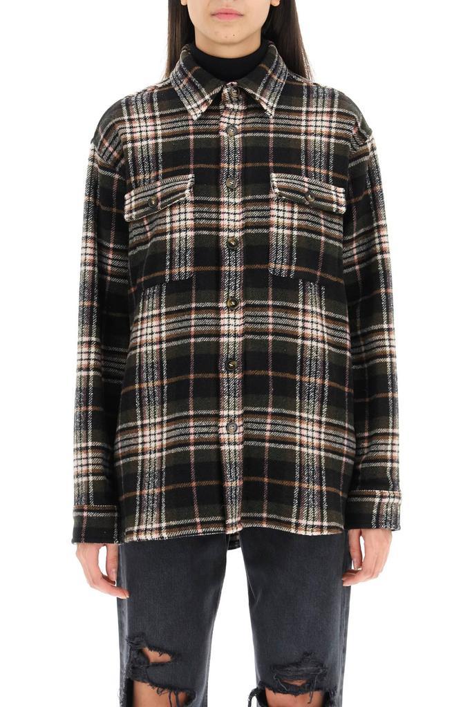 商品Isabel Marant|Isabel Marant Etoile 'Ebbaz' Checkered Flannel Overshirt,价格¥2319,第4张图片详细描述