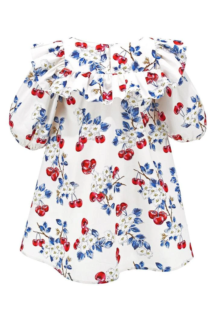 商品MONNALISA|Monnalisa Floral-Printed Puff-Sleeved Crewneck Dress,价格¥1400,第2张图片详细描述