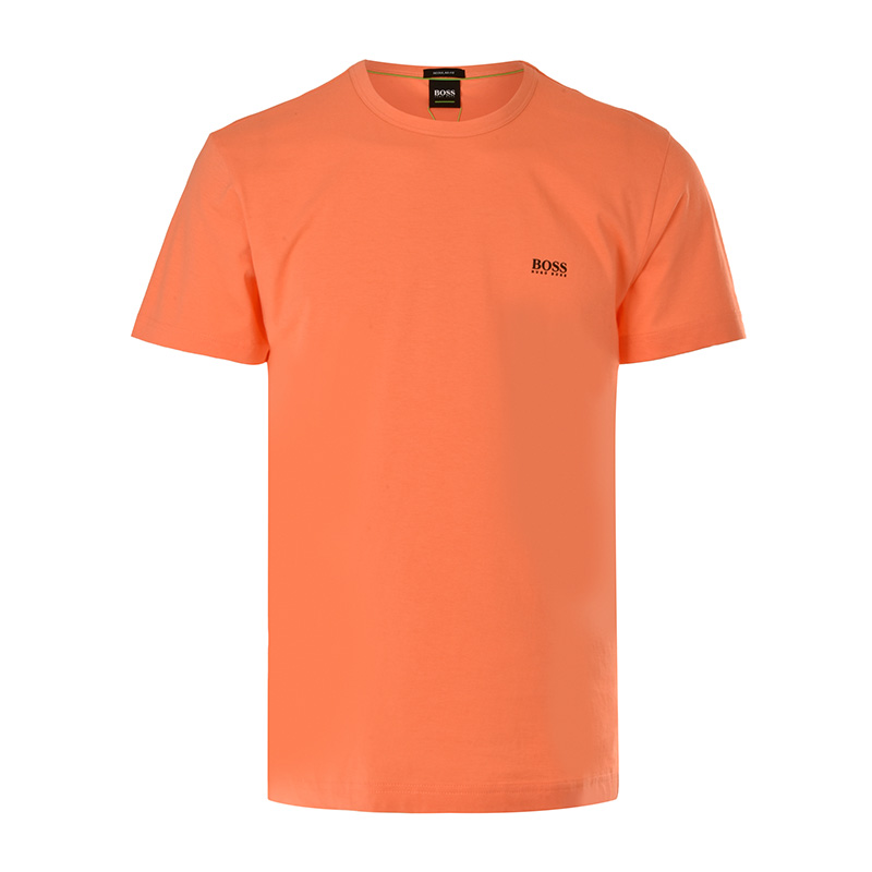 Hugo Boss 雨果博斯 男士橙色纯色款棉质短袖T恤 TEE-181-6415-644商品第2张图片规格展示