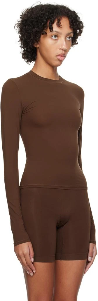 商品SKIMS|Brown Fits Everybody Long Sleeve T-Shirt,价格¥526,第2张图片详细描述