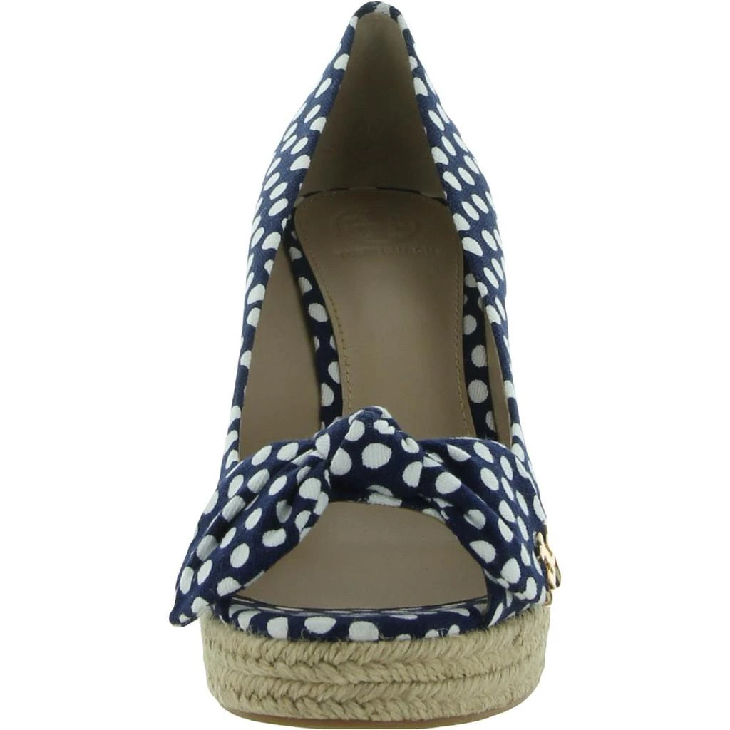 商品Tory Burch|Tory Burch Womens Dory Canvas Wedge Peep-Toe Heels,价格¥523,第2张图片详细描述