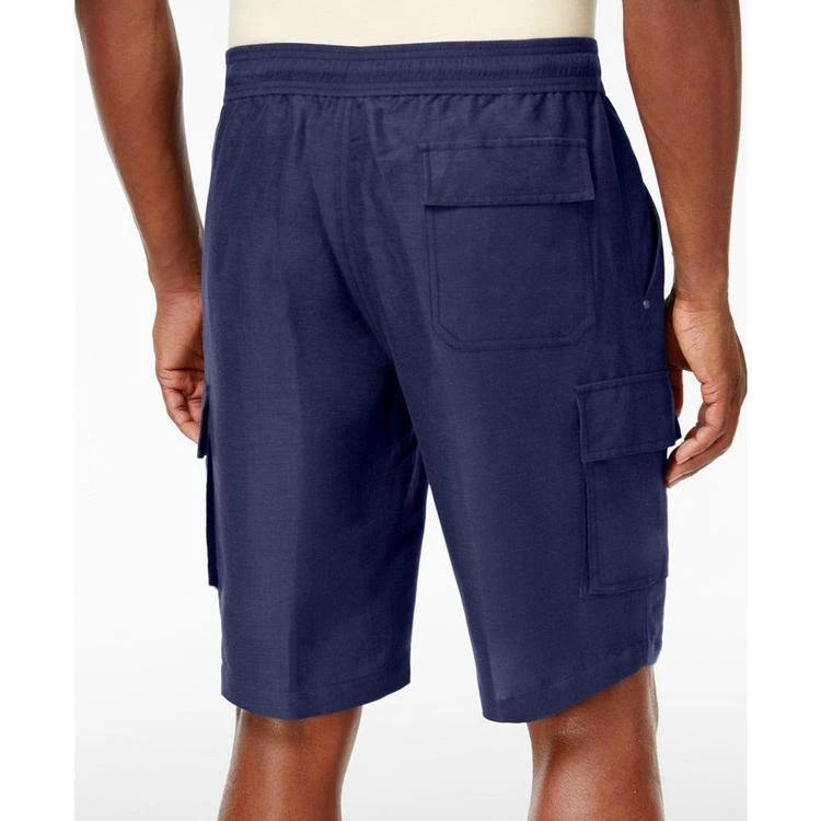 商品Cubavera|Men's Linen Drawstring Full Elastic Cargo Shorts,价格¥105,第3张图片详细描述