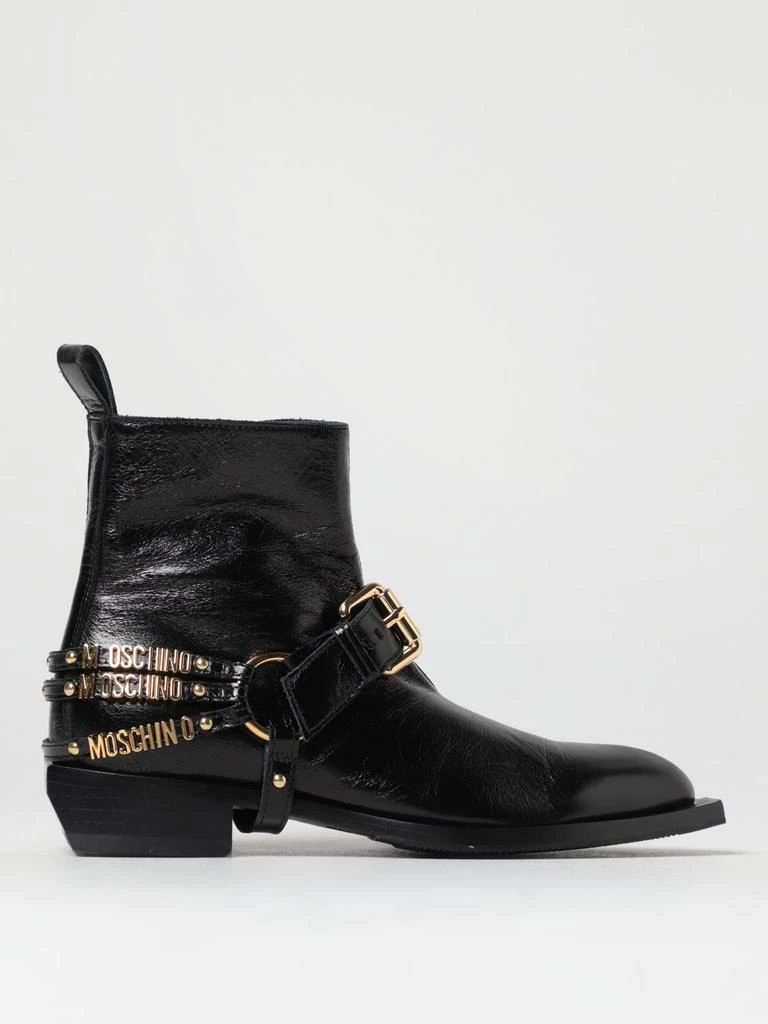 商品Moschino|Moschino Couture ankle boots in cracklè leather,价格¥5343,第1张图片