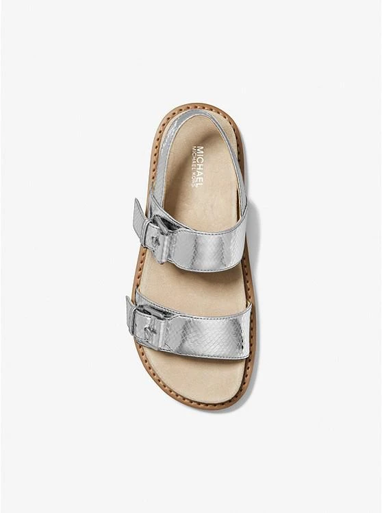 商品Michael Kors|Judd Metallic Snake Embossed Leather Sandal,价格¥595,第3张图片详细描述