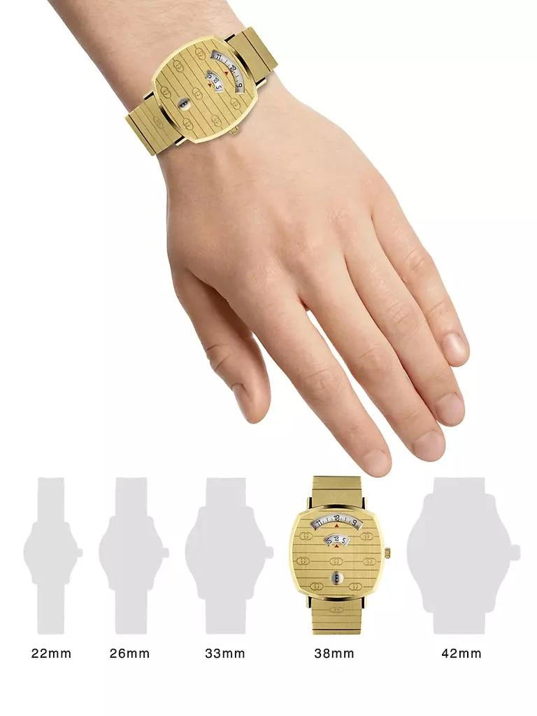 商品Gucci|Grip GG Yellow Gold PVD Bracelet Watch,价格¥12753,第2张图片详细描述