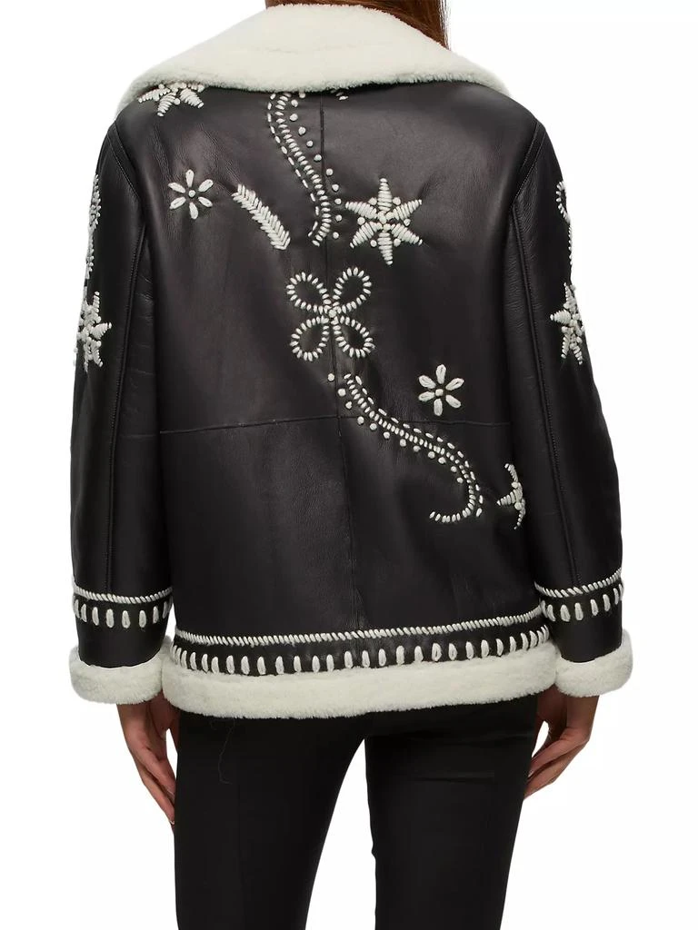 商品Gorski|Select Shearling Lamb Zip Jacket with Wool Embroidery,价格¥14468,第4张图片详细描述
