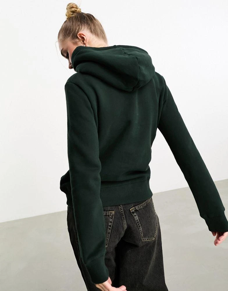 商品Superdry|Superdry luxe metallic logo hoodie in Academy Dark Green,价格¥409,第4张图片详细描述