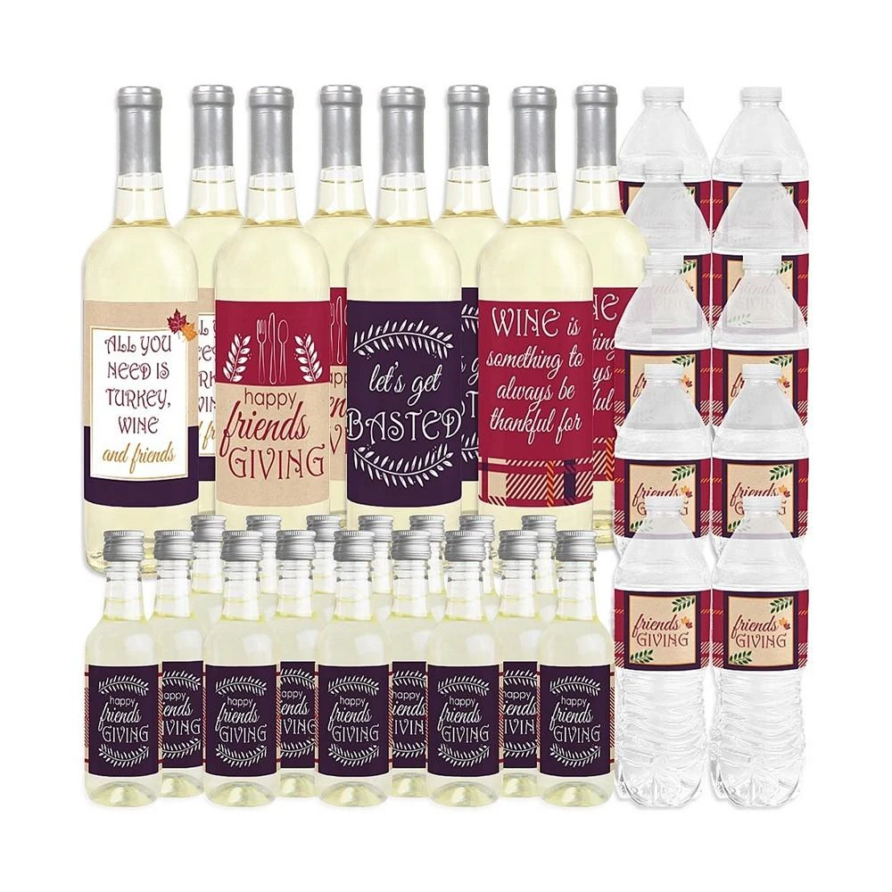 商品Big Dot of Happiness|Friends Thanksgiving Feast - Friendsgiving Party Decorations - Beverage Bar Kit - 34 Pieces,价格¥150,第3张图片详细描述