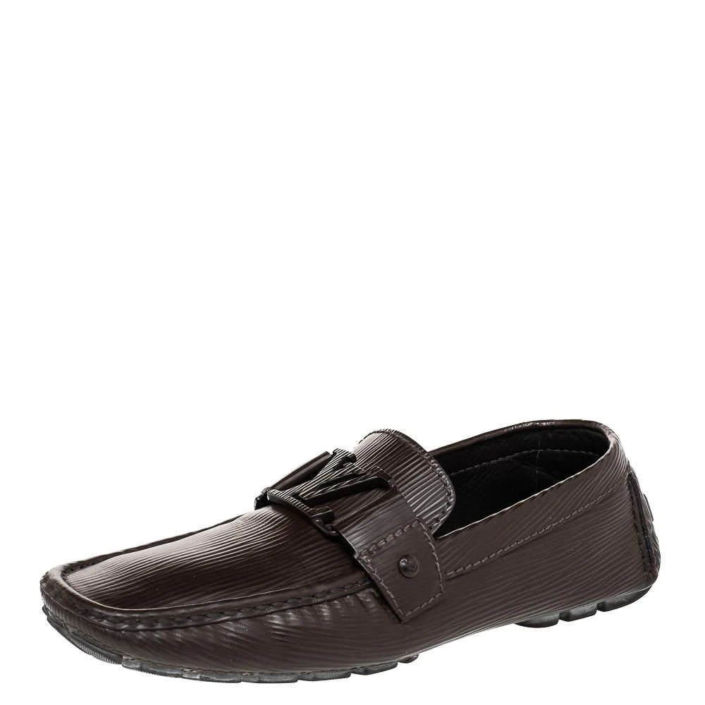 商品[二手商品] Louis Vuitton|Louis Vuitton Dark Brown Epi Leather Monte Carlo Slip On Loafers Size 41 ,价格¥2274,第1张图片