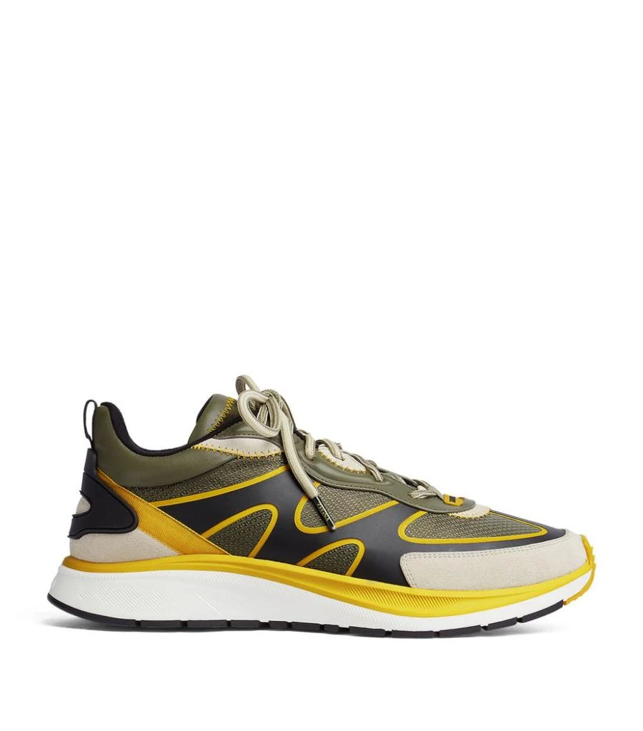 商品Zegna|Leather Lace-Up Sneakers,价格¥4363,第1张图片