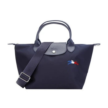 商品[国内直发] Longchamp|珑骧（longchamp） 小号S女包女士短柄手提单肩斜挎包 织物 图案装饰 海军蓝色 L1512HXG006,价格¥1075,第1张图片