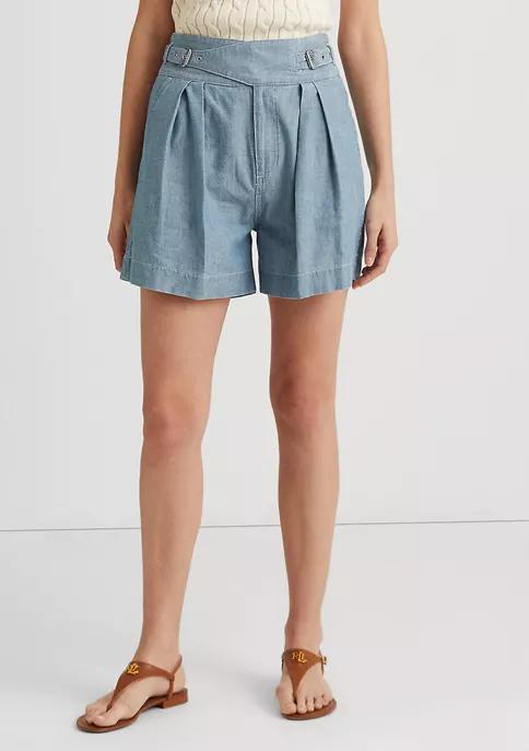 Lauren Ralph Lauren | Pleated Chambray Shorts 283.91元 商品图片