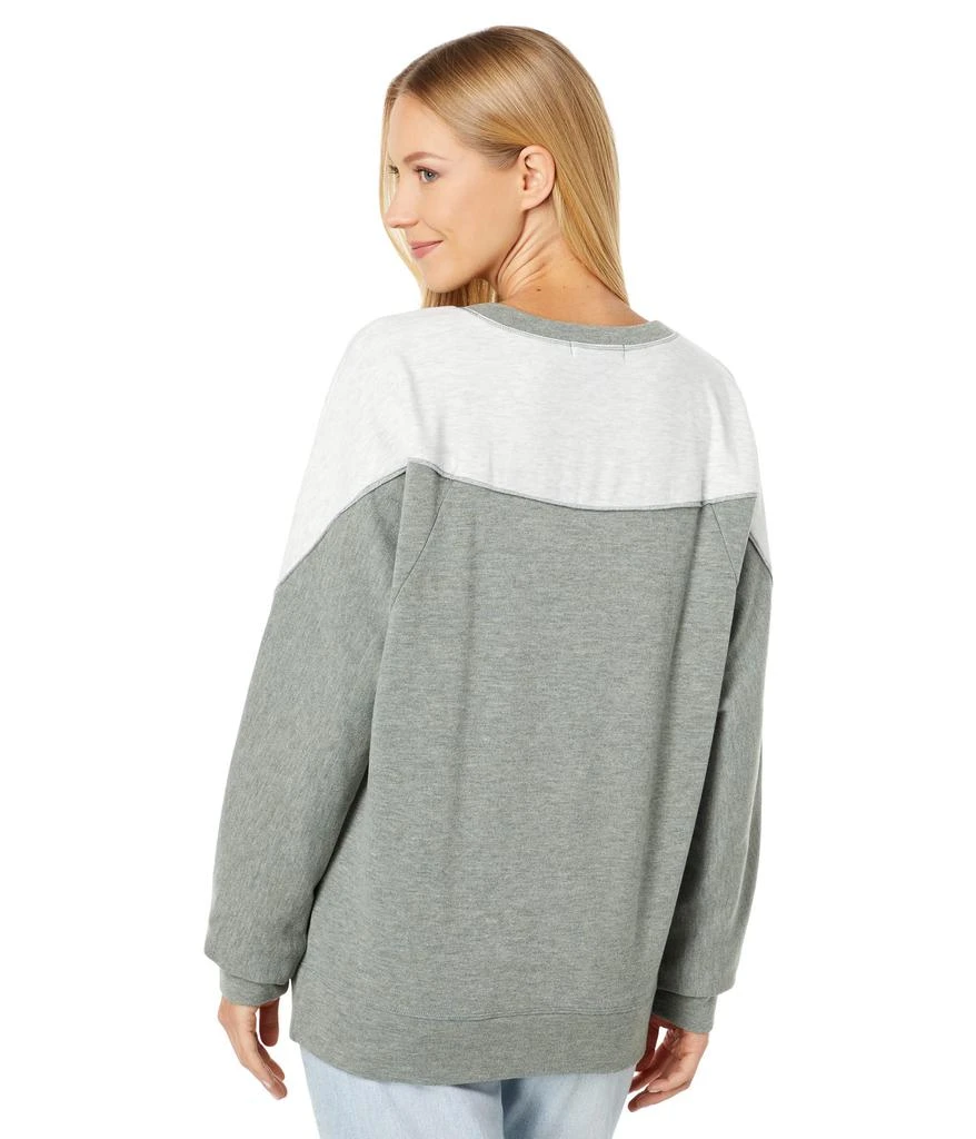 商品Mod-o-doc|Soft-As-Suede Brushed Jersey Color-Blocked Long Sleeve Crew Neck Sweatshirt,价格¥661,第2张图片详细描述