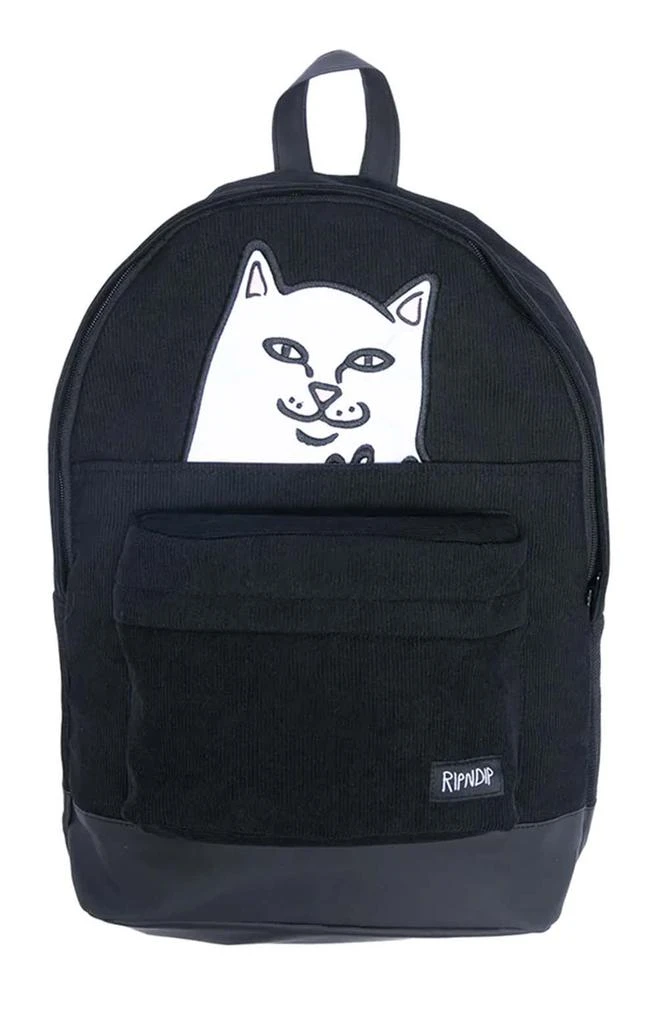 商品RIPNDIP|Lord Nermal Corduroy Backpack - Black,价格¥516,第1张图片