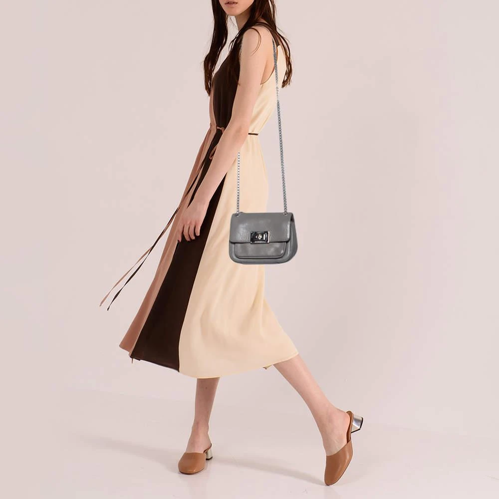 商品[二手商品] Michael Kors|Michael Kors Grey Leather Sloan Flap Shoulder Bag,价格¥814,第2张图片详细描述