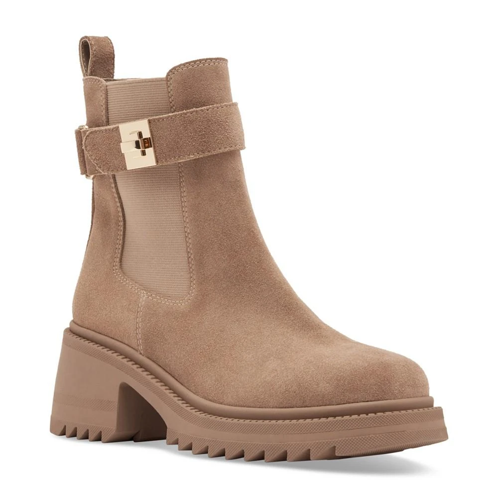 商品Steve Madden|Women's Gates Buckle-Detailed Lug-Sole Booties,价格¥193,第1张图片