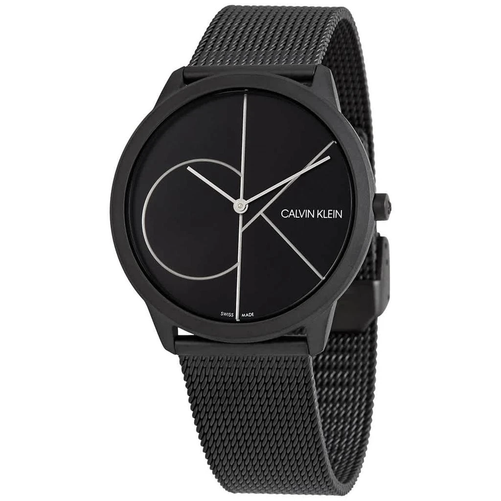 商品Calvin Klein|Calvin Klein Minimal Quartz Black Dial Mens Watch K3M5145X,价格¥335,第1张图片