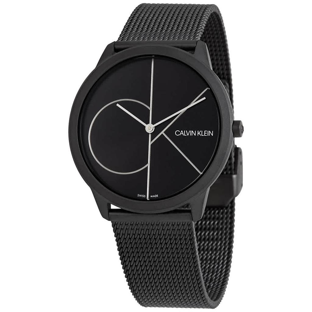商品Calvin Klein|Calvin Klein Minimal Quartz Black Dial Mens Watch K3M5145X,价格¥348,第1张图片