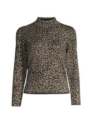 Metallic Leopard-Pattern Sweater商品第4张图片规格展示