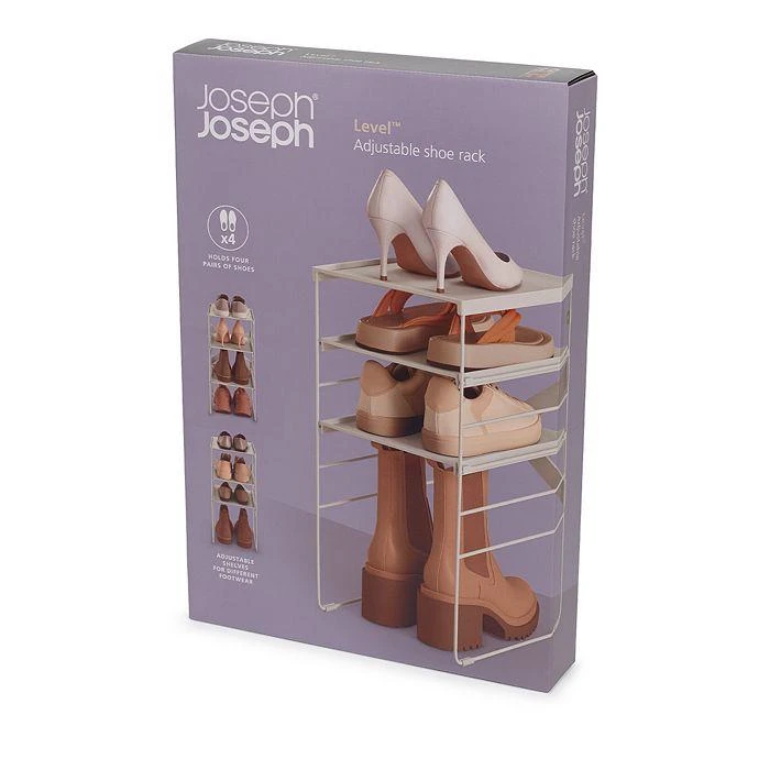 商品Joseph Joseph|Level Adjustable Shoe Rack, Stores 4 Pairs,价格¥179,第5张图片详细描述