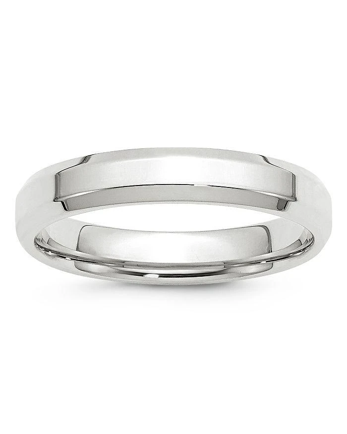商品Bloomingdale's|Men's 4mm Bevel Edge Comfort Fit Band in 14K White Gold - Exclusive,价格¥7277,第1张图片