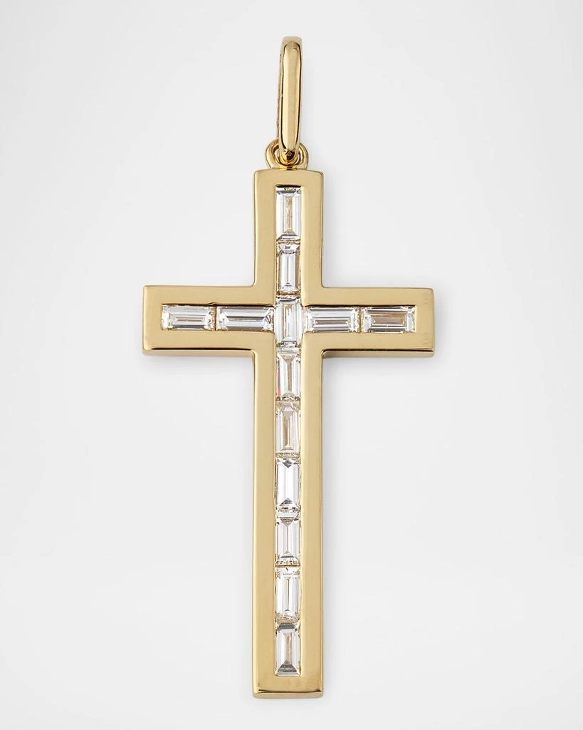 商品Sydney Evan|Men's 14K Gold Diamond Baguette Cross Pendant,价格¥27705,第1张图片