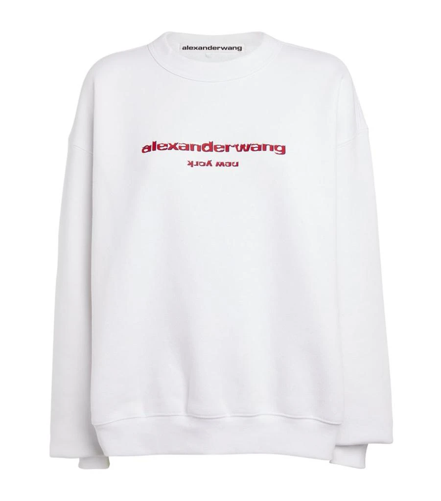 商品Alexander Wang|Crew-Neck Logo Sweatshirt,价格¥1752,第1张图片