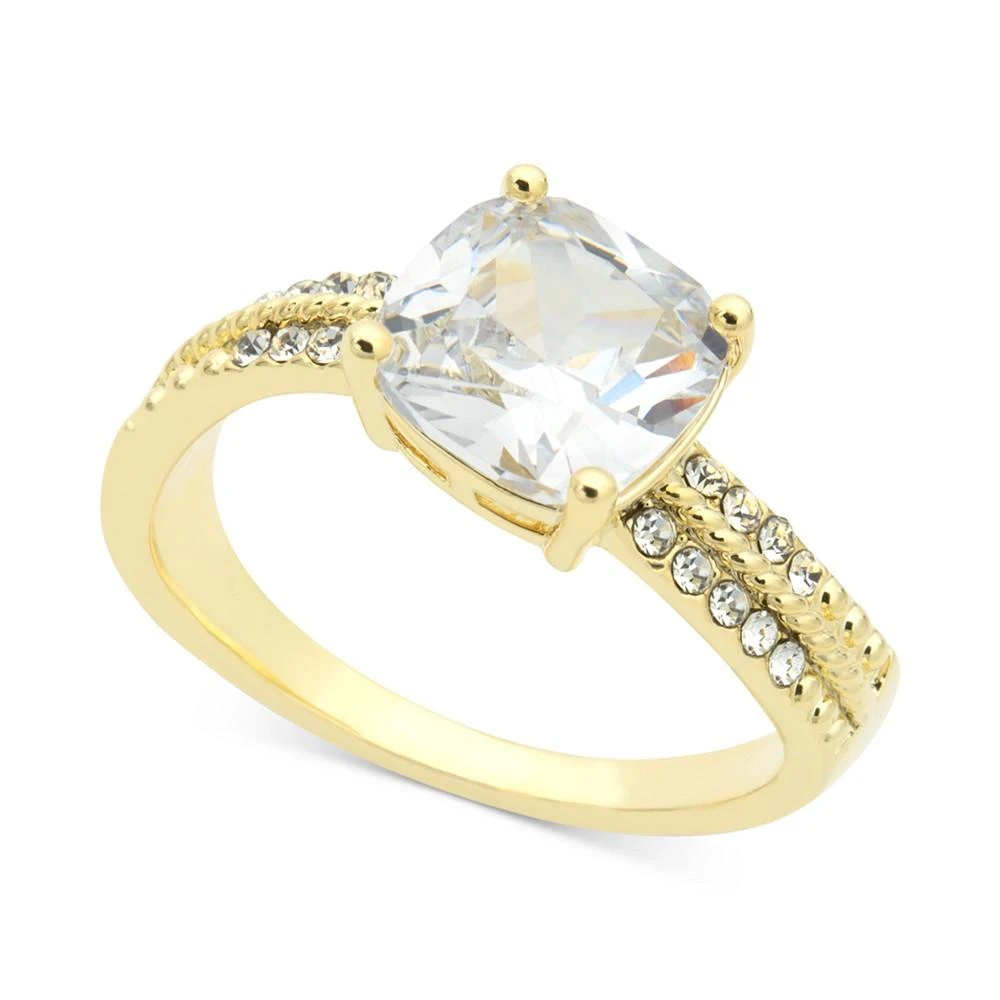 商品Charter Club|Gold-Tone Cushion-Cut Crystal Ring, Created for Macy's,价格¥45,第1张图片