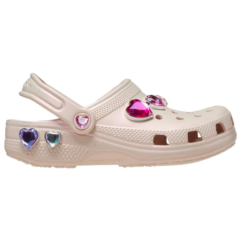 商品Crocs|Crocs Classic Iridescent Hearts Clogs - Girls' Grade School,价格¥465,第1张图片