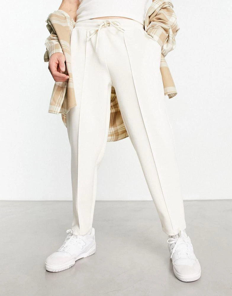 商品ASOS|ASOS DESIGN smart tapered joggers in beige scuba,价格¥171,第1张图片