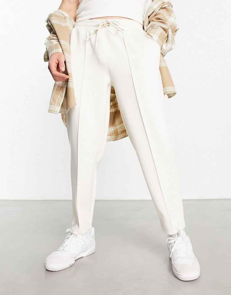 商品ASOS|ASOS DESIGN smart tapered joggers in beige scuba,价格¥264,第1张图片