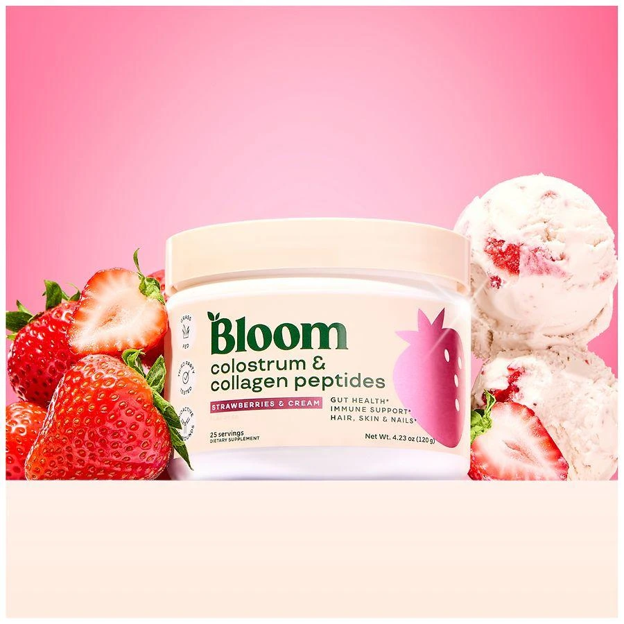 商品Bloom|Colostrum & Collagen Peptides Strawberries & Cream,价格¥276,第2张图片详细描述