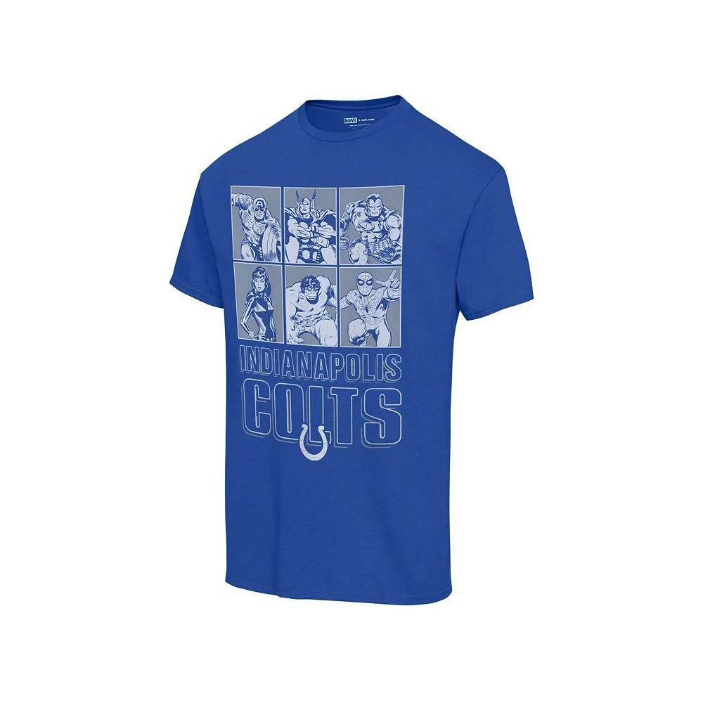 商品Junk Food|Men's Royal Indianapolis Colts Disney Marvel Avengers Line-Up T-shirt,价格¥210,第2张图片详细描述