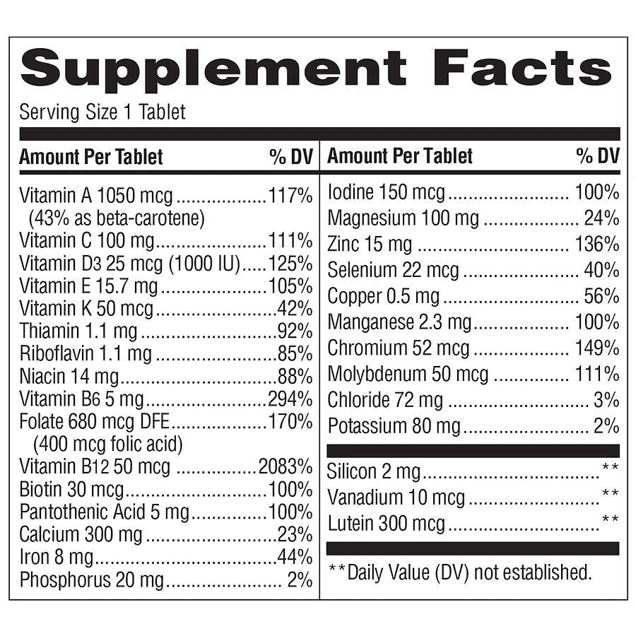 商品Walgreens|Women's 50+ Multivitamin,价格¥86,第3张图片详细描述
