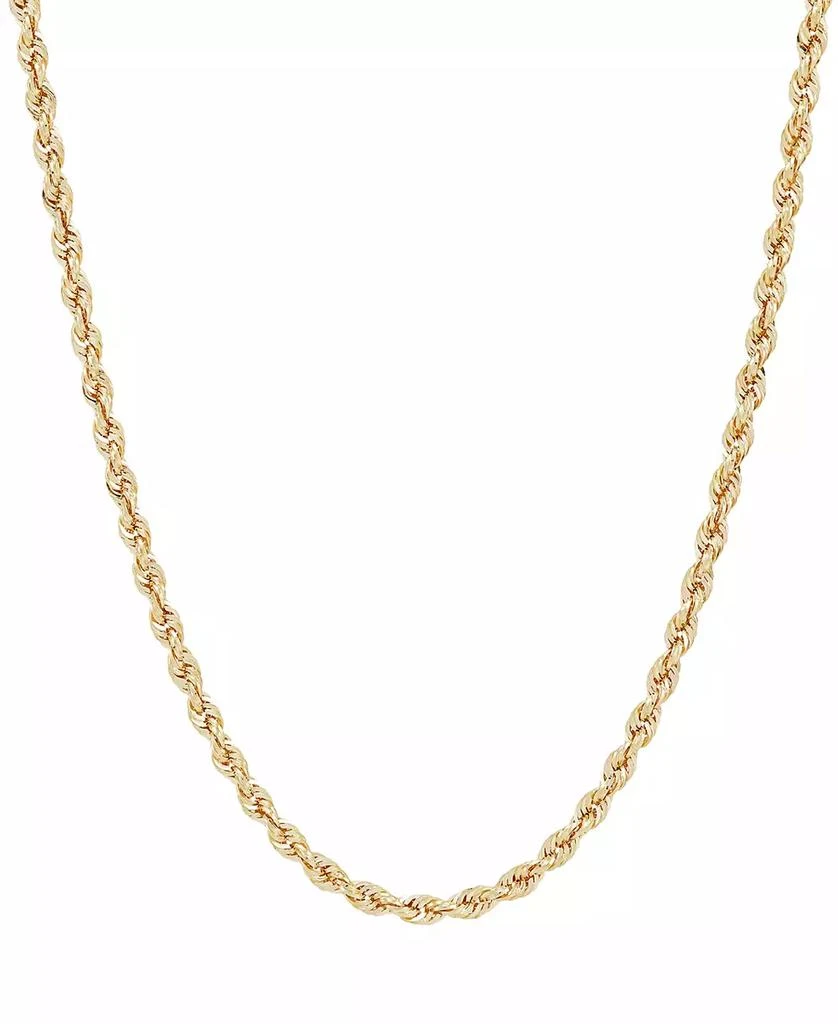 商品Macy's|14k White Gold Diamond-Cut Rope Chain 18" Necklace (2-1/2mm),价格¥2151,第1张图片