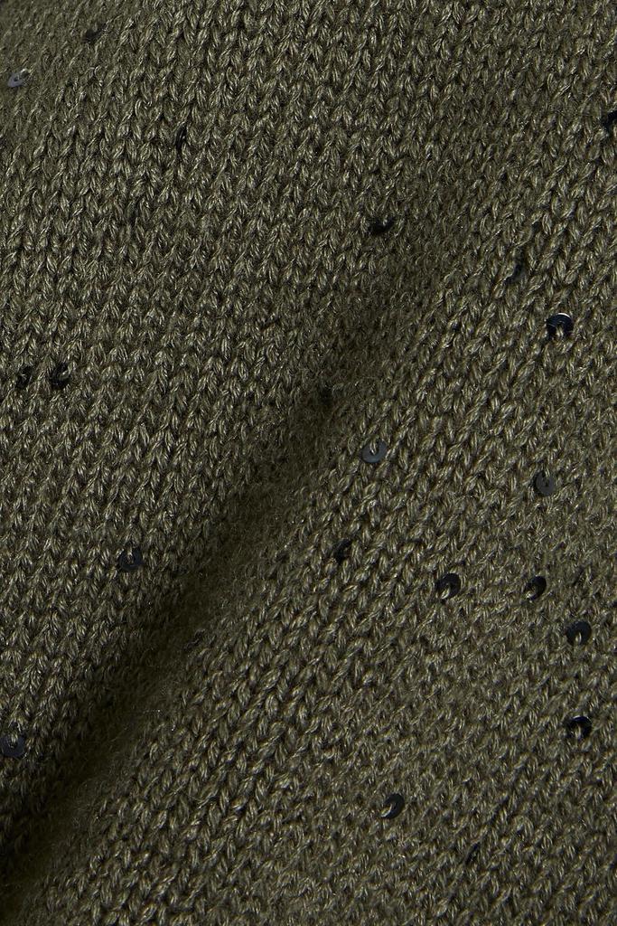 商品Brunello Cucinelli|Fringed sequin-embellished cashmere and silk-blend poncho,价格¥10109,第6张图片详细描述