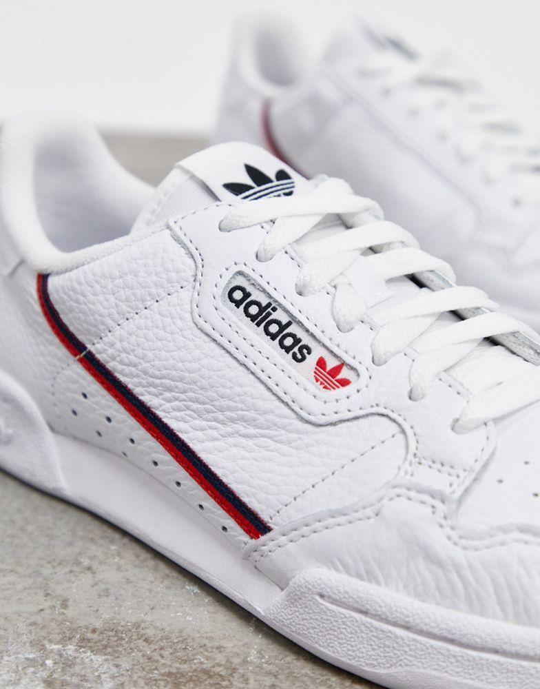 商品Adidas|adidas Originals Continental 80 trainers in white and red,价格¥692,第4张图片详细描述