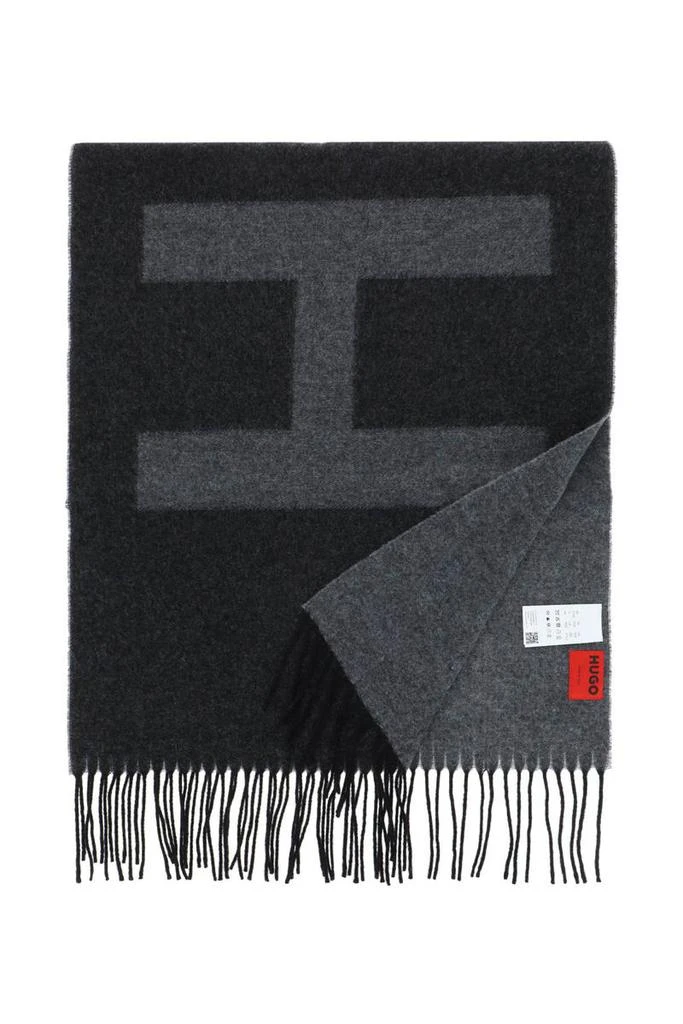 商品Hugo Boss|Hugo wool logoed scarf,价格¥572,第2张图片详细描述