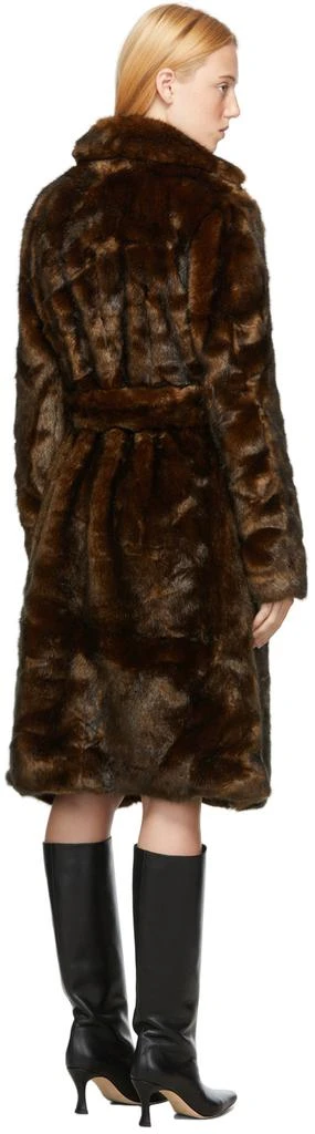 商品Sandy Liang|Brown Faux-Fur Sienna Coat,价格¥2280,第3张图片详细描述